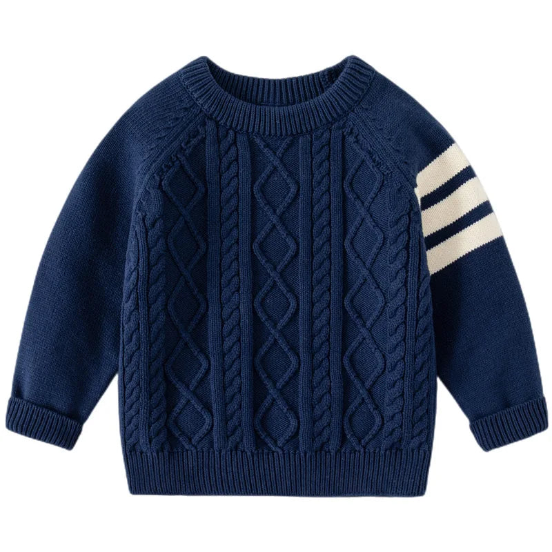 Children Sweater striped sleeve