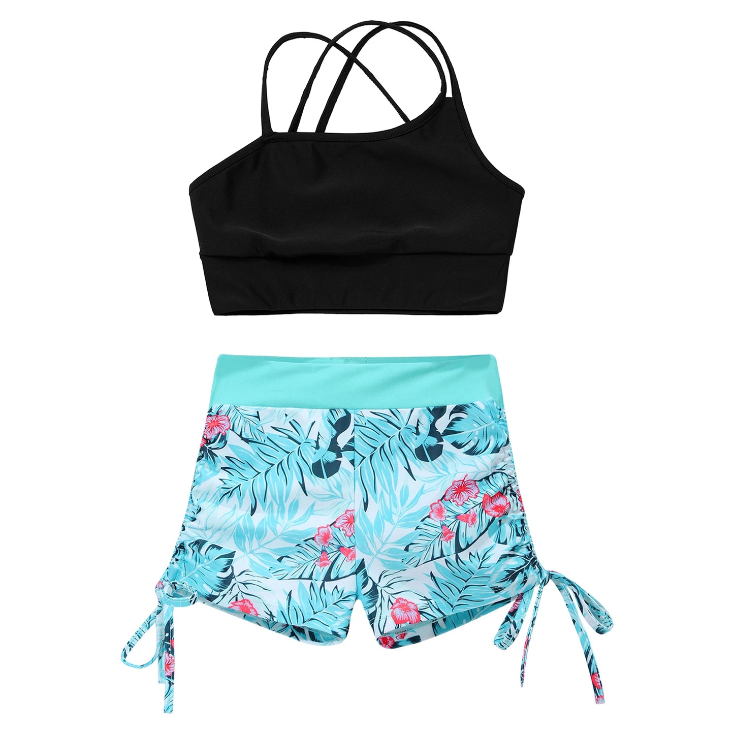 Crop Top with Shorts Sportswear