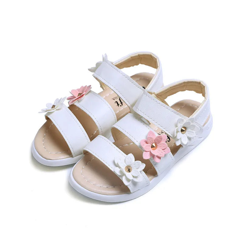 Girls Sandals Gladiator Flowers Soft