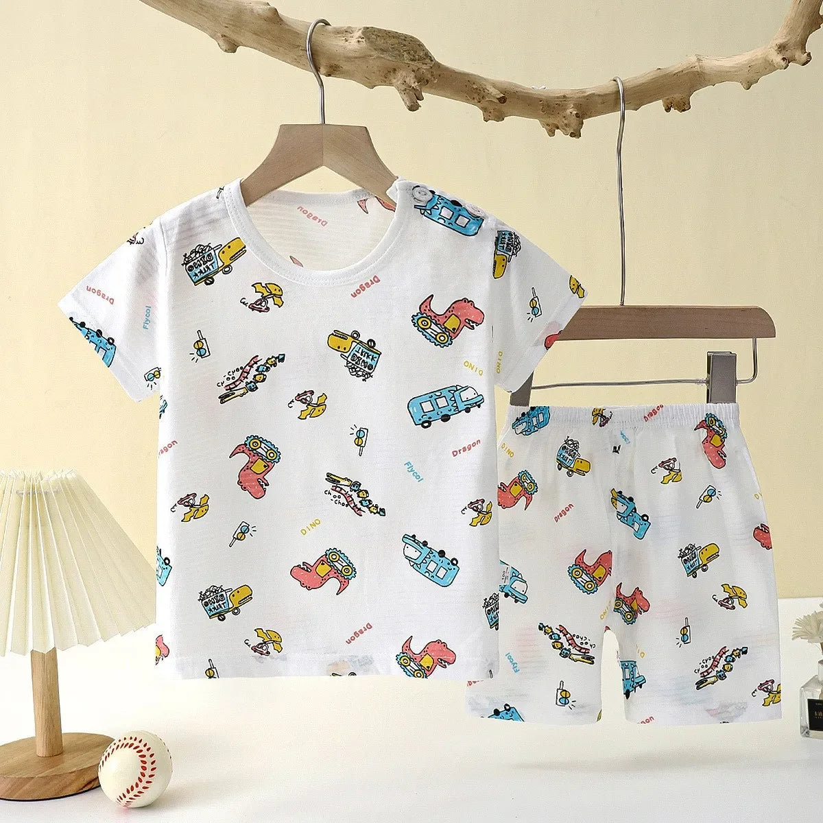 Children Summer Short Sleeve shorts set