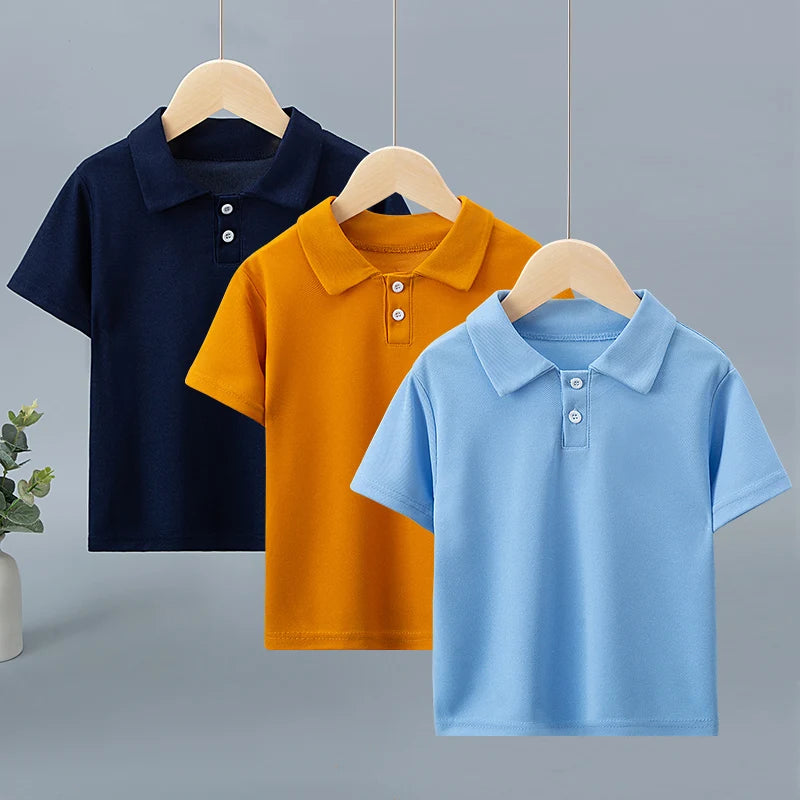 Children's solid color POLO shirt