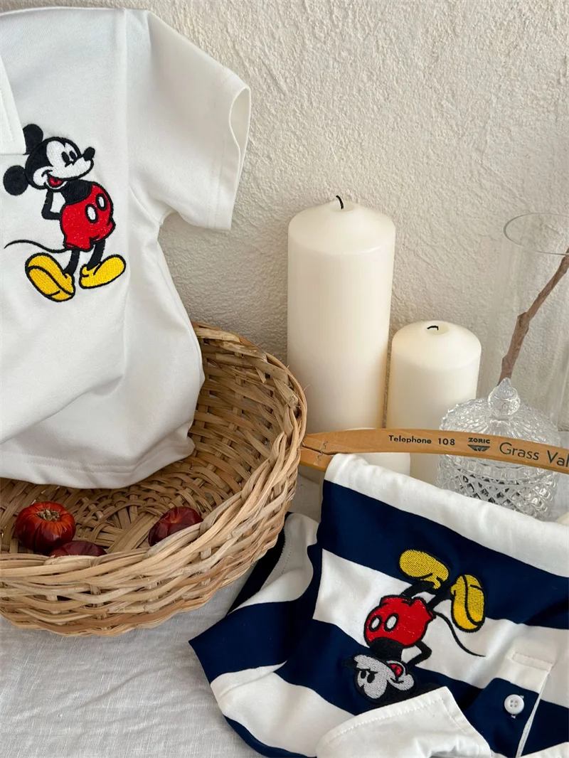 Mickey Mouse Stripe Short sleeve