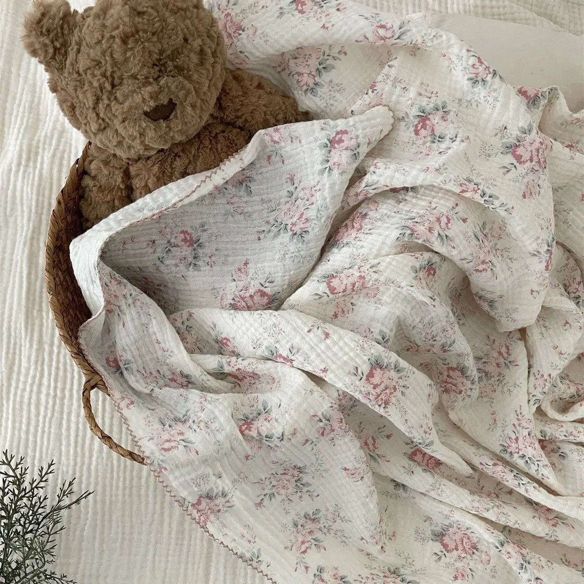 Floral Muslin Swaddle 100% Cotton