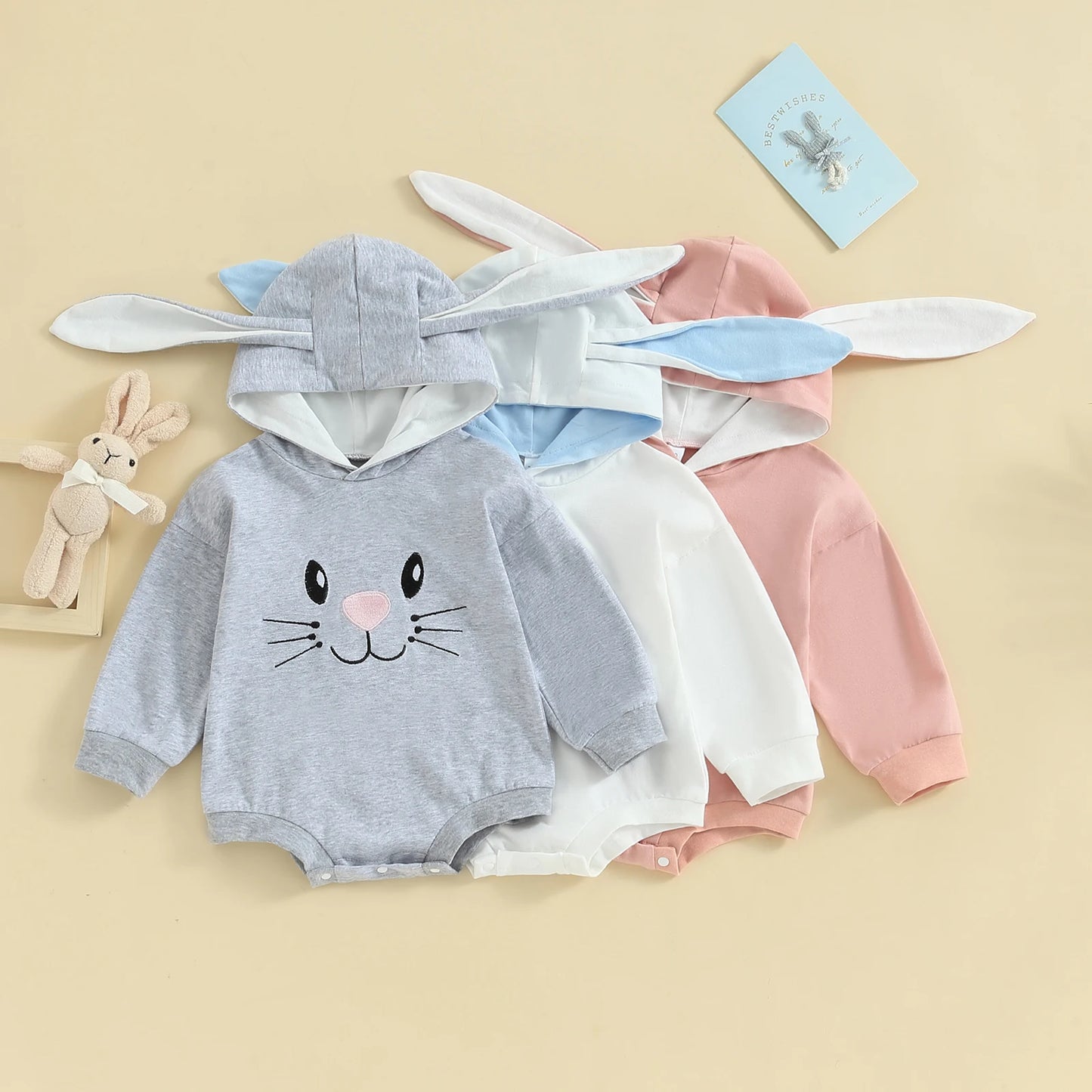 Easter Bunny Ear Long Sleeve Jumpsuit