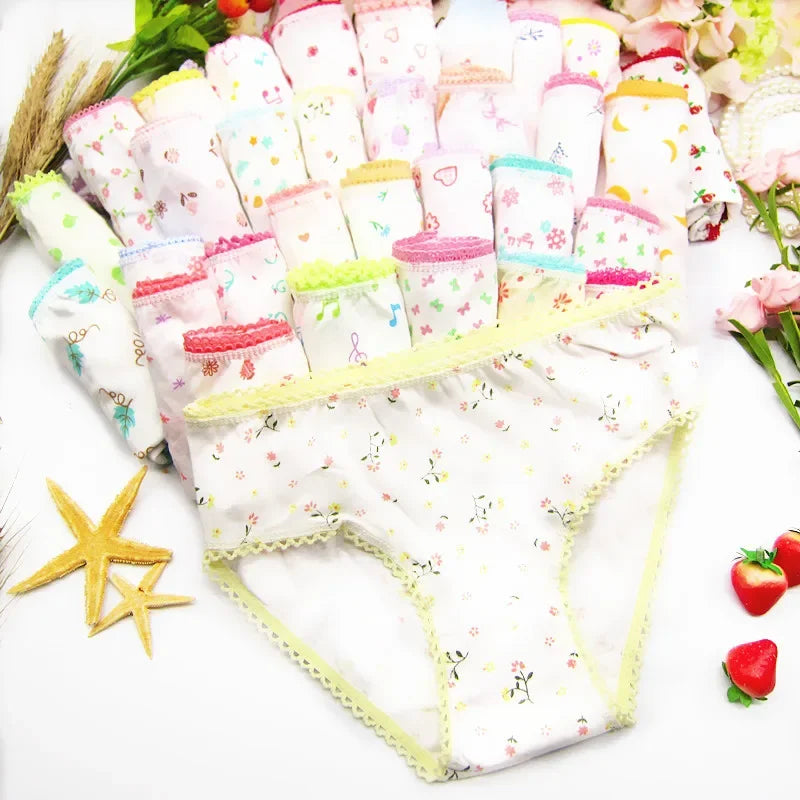 12Pcs/ girls Cotton Underwear