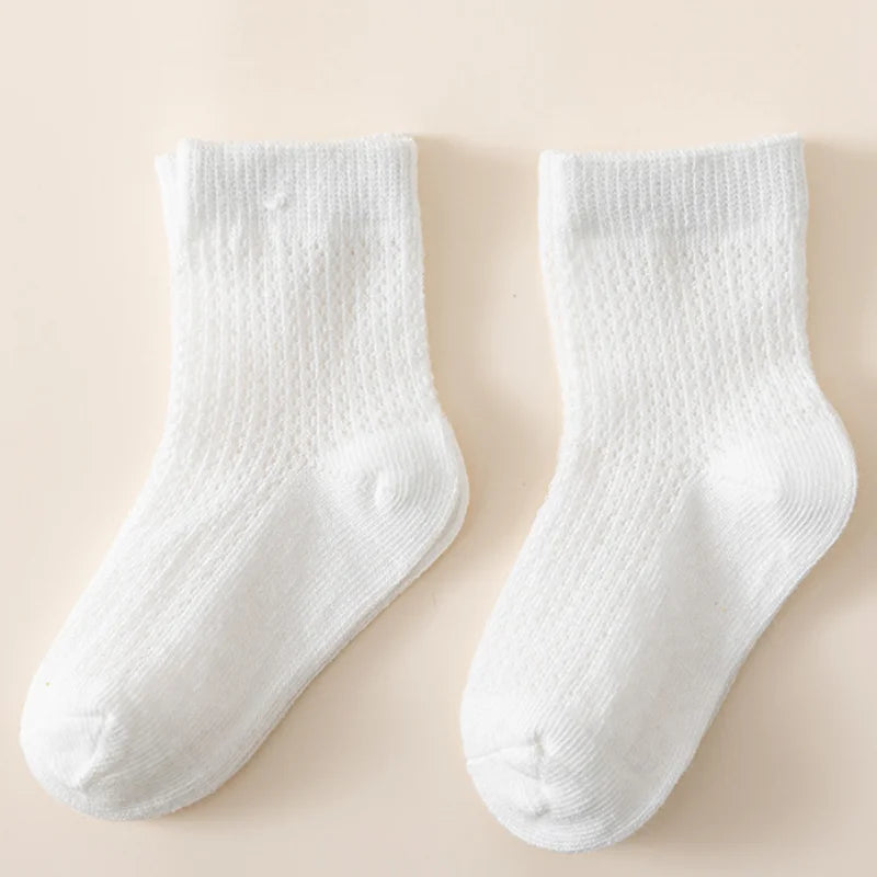 New White Baby Socks Cotton