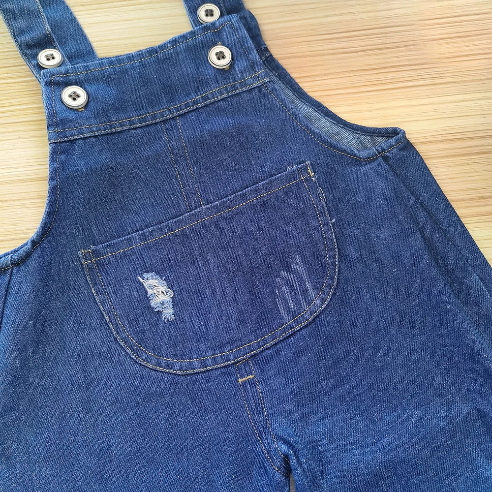 Long Pants Denim Overalls Kids