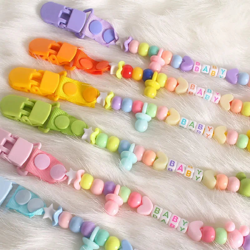 Baby Pacifier Clips Silicone Beads