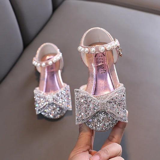 Sequins Bow Rhinestone Shoes