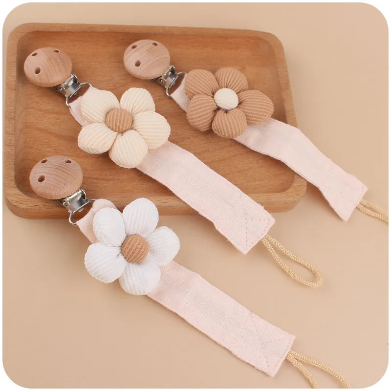 Baby flower Pacifier clip