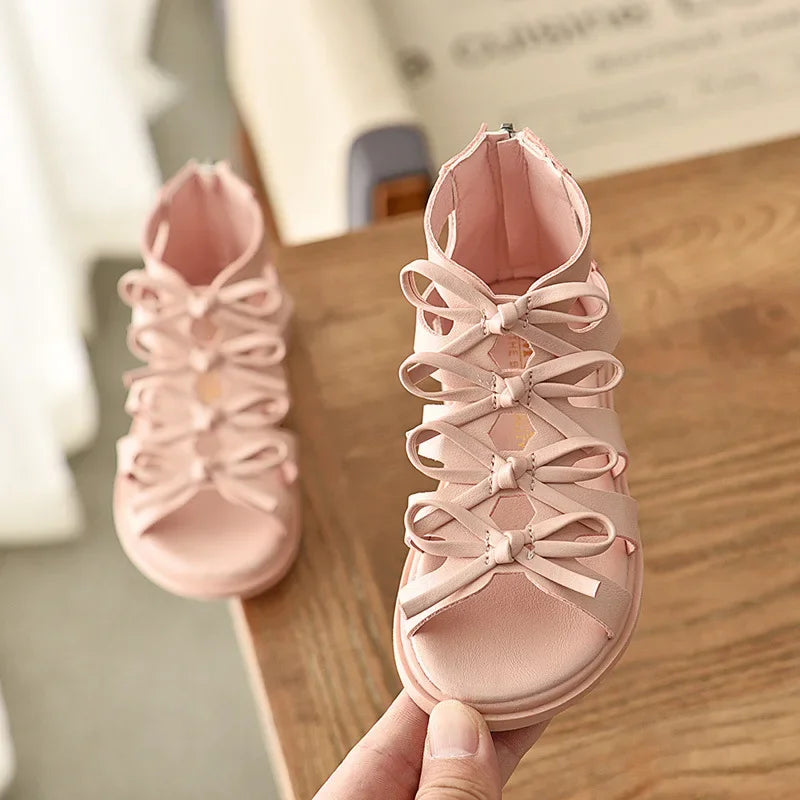 Small Cute Bowknot leather Sandals