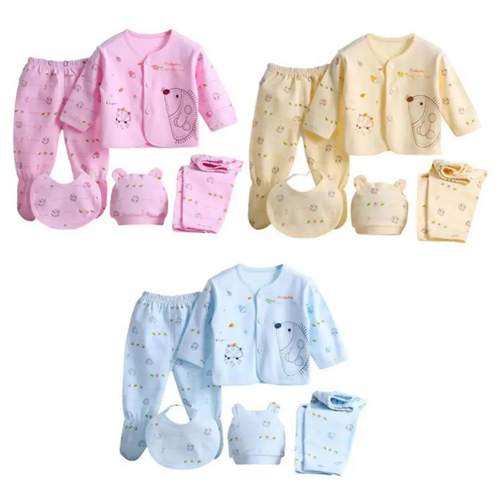 5pcs 0-3 Baby pyjama Set Cotton