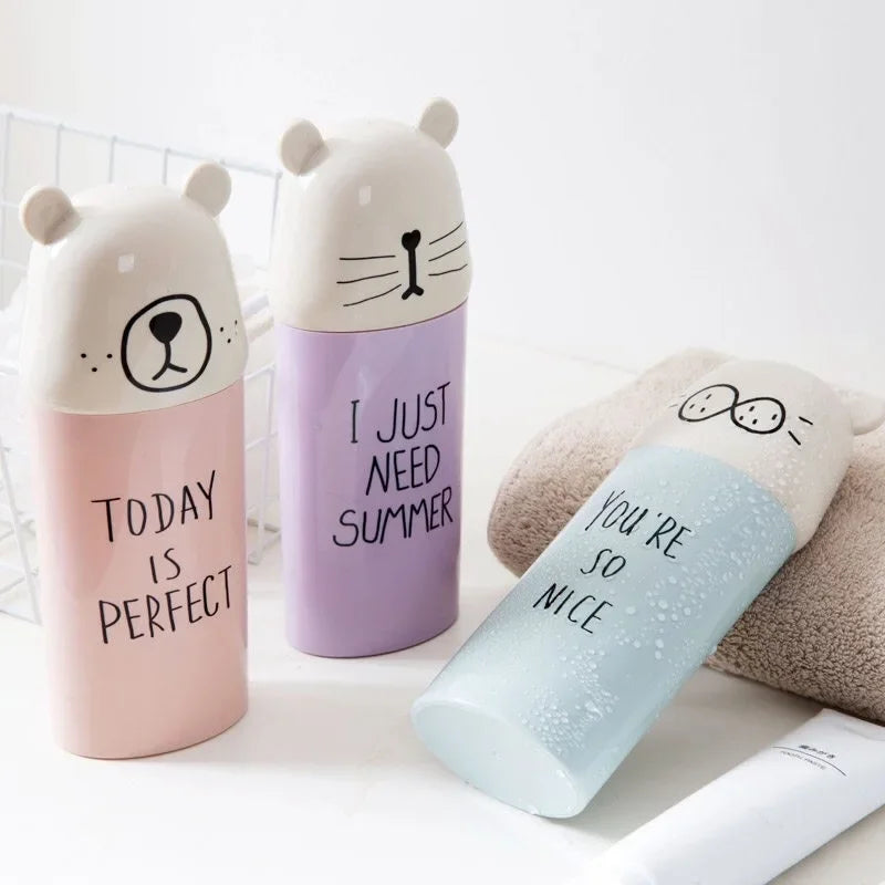 Cute Toothbrush Toothpaste Cup