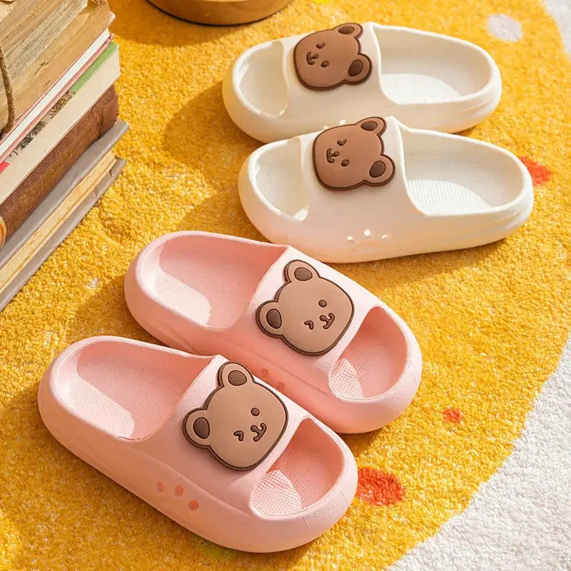 Cartoon Bear Kids Slippers