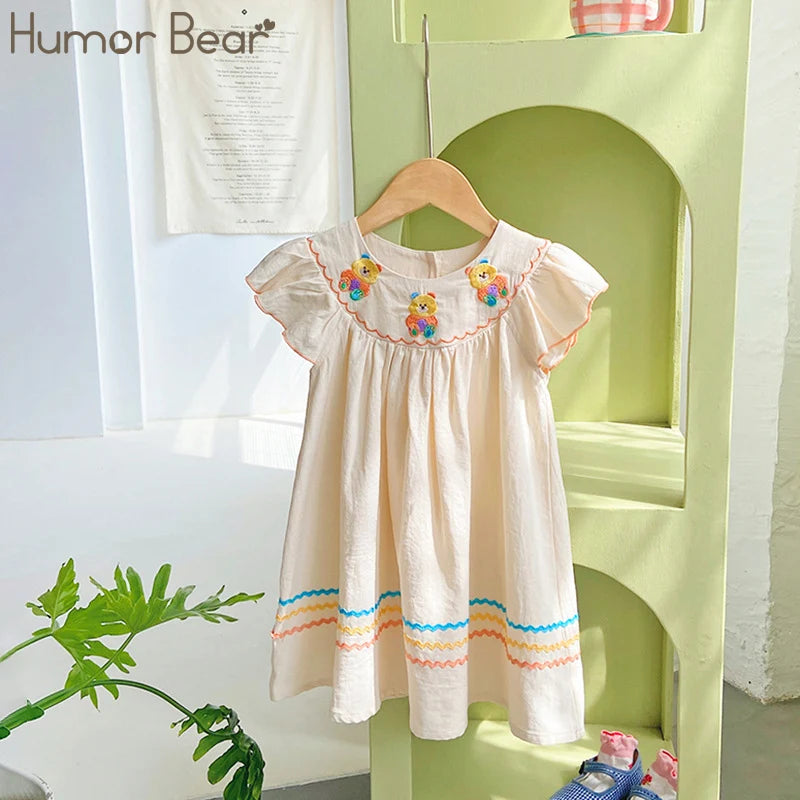 Rainbow Bear Embroidery Dress