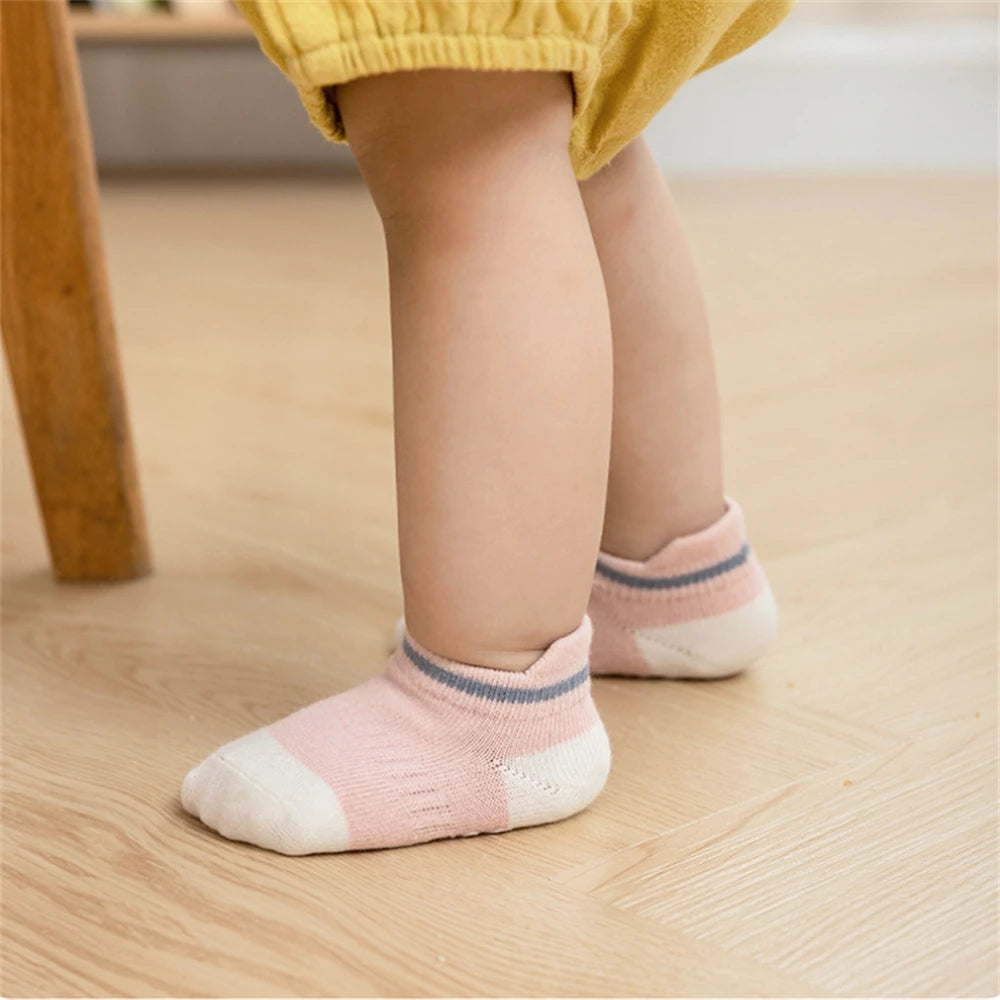 5Pairs Baby Socks Non Slip Low Top