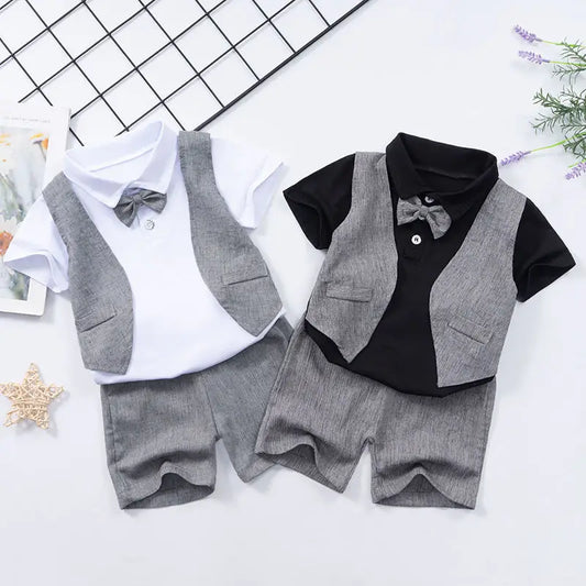 Boys Short Sleeve Shirt Shorts Set