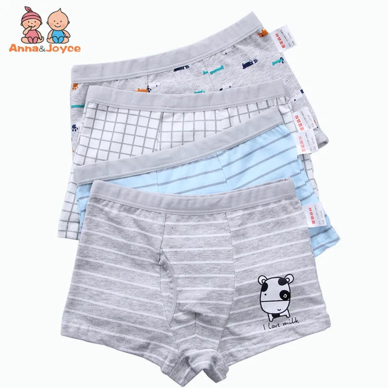 2Pc Boys Cotton Boxer Shorts