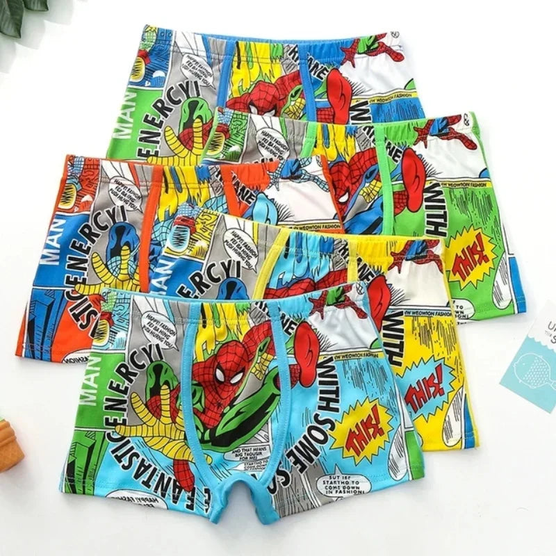 4pcs Spiderman Cotton Underwear