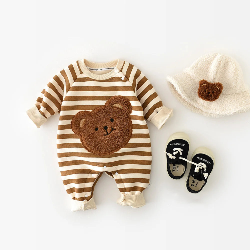 Striped Jumpsuits Bear Outfit