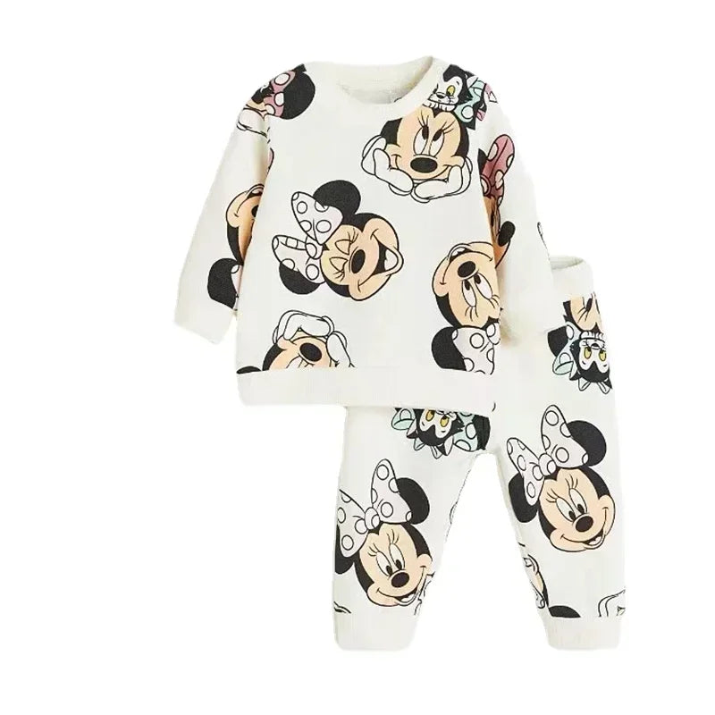 Girls Cotton Mickey Minnie Mouse Set