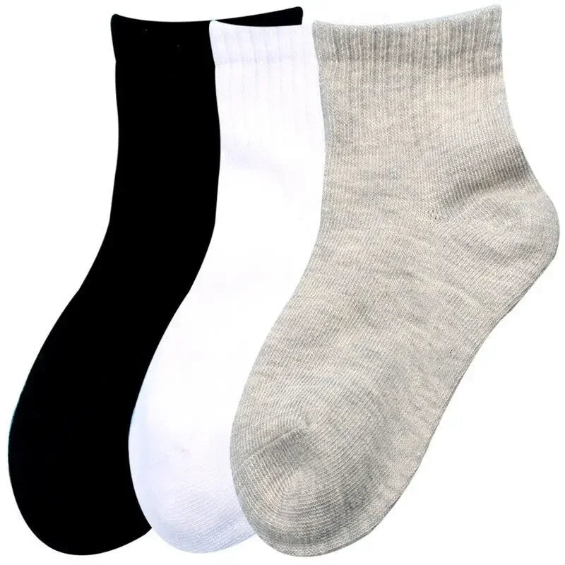 5Pairs/Lot  Kids Pure White Sock