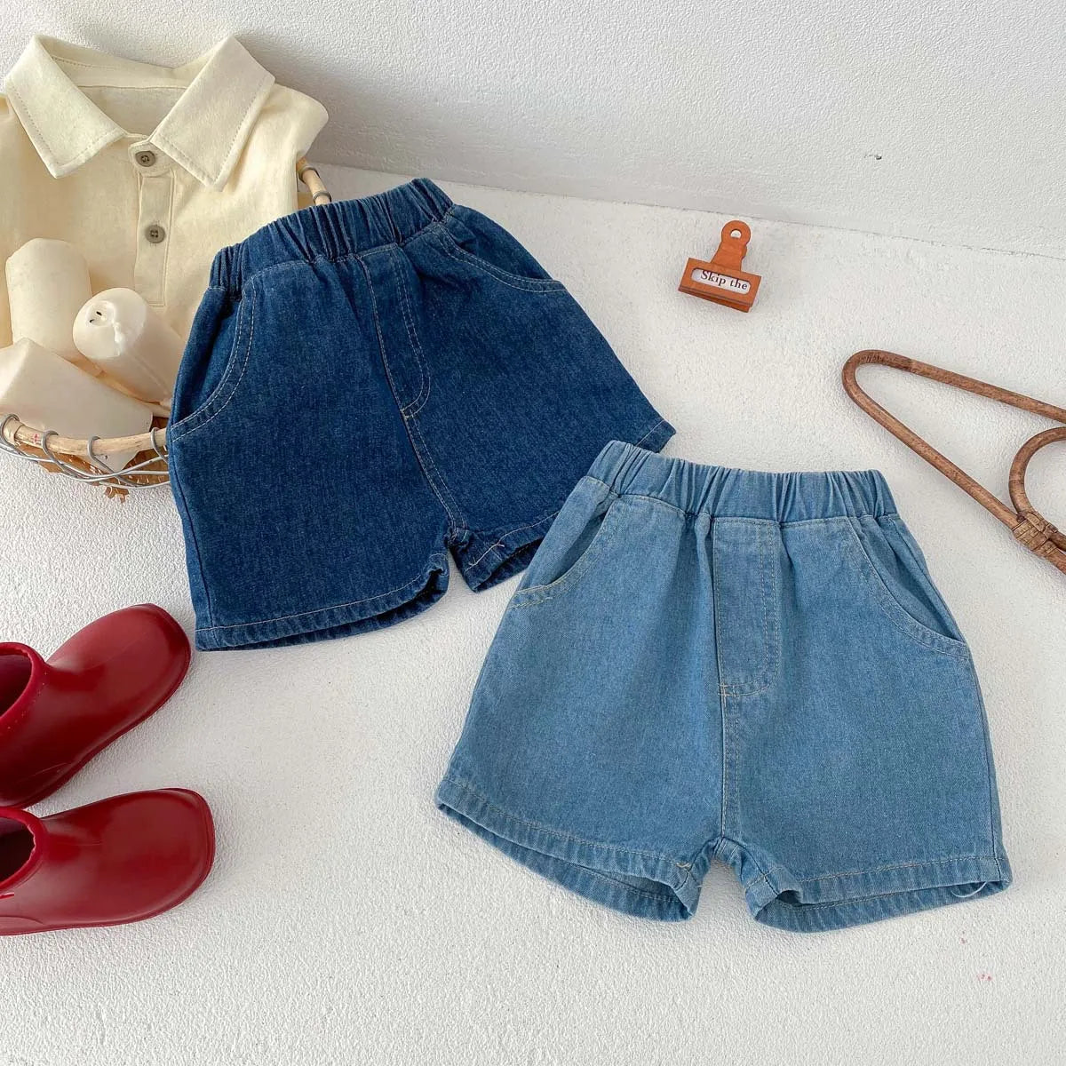 Summer Thin Baby Denim Shorts