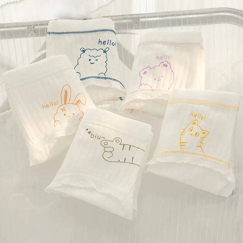 5PCS Teens Cotton underwear