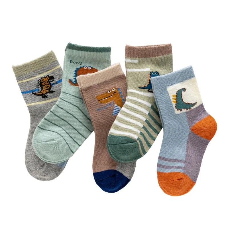 Spring and Autumn Boys Socks 5 prs