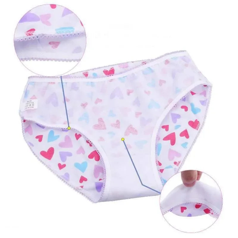 12Pc Girls Underwear Cotton