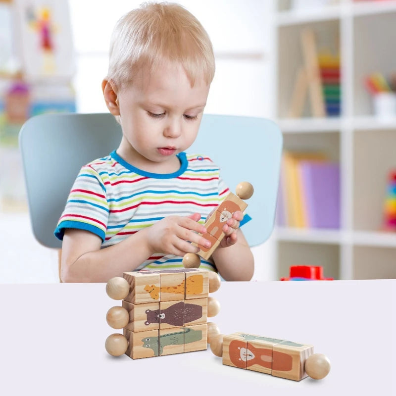 1pc Wooden Musical Rattle