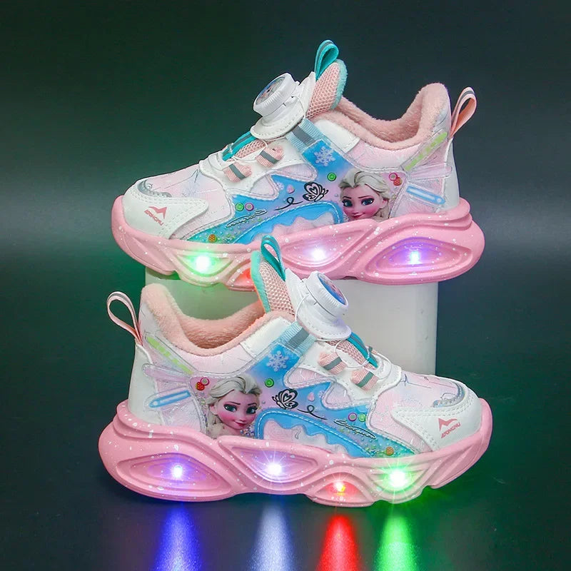 Frozen Girls Shoes LED Sneakers