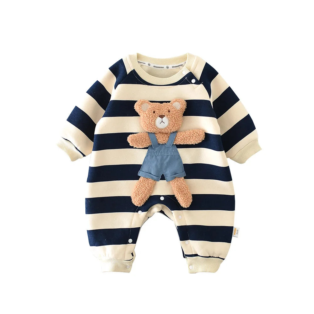 Striped Jumpsuits Bear Outfit