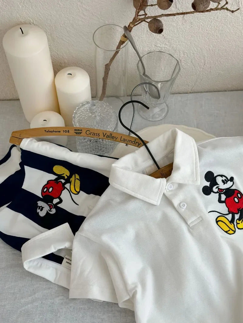 Mickey Mouse Stripe Short sleeve