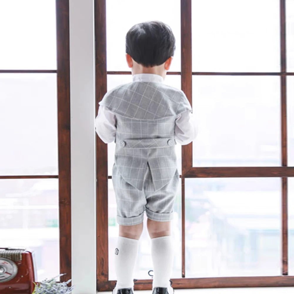 Linen Vest Boys Set Toddler  Suits