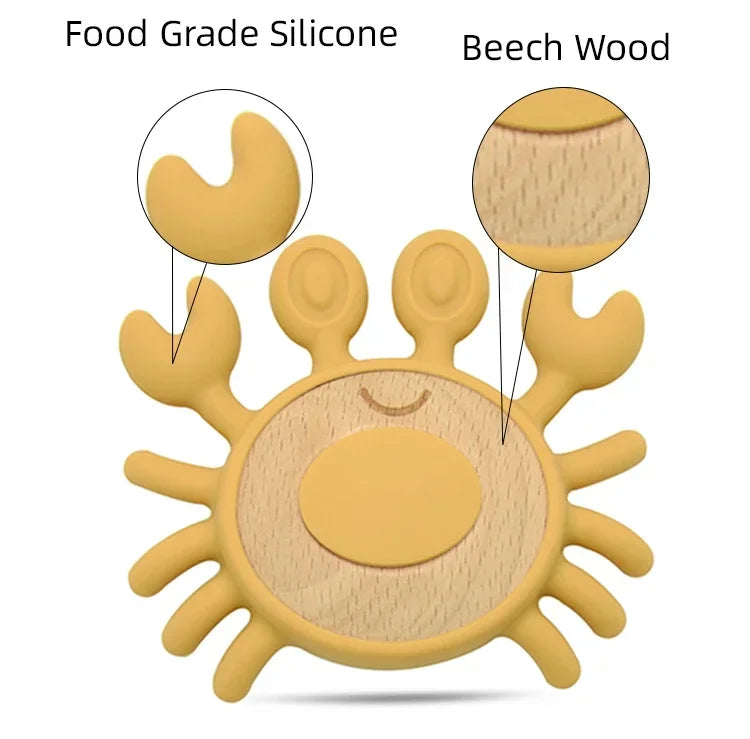 1PC Silicone Wooden Teether