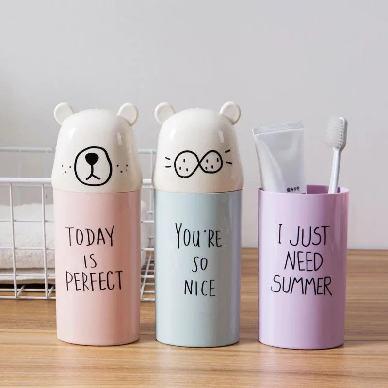 Cute Toothbrush Toothpaste Cup