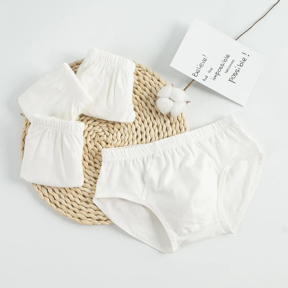 3Pcs White Shorts Cotton Underwear