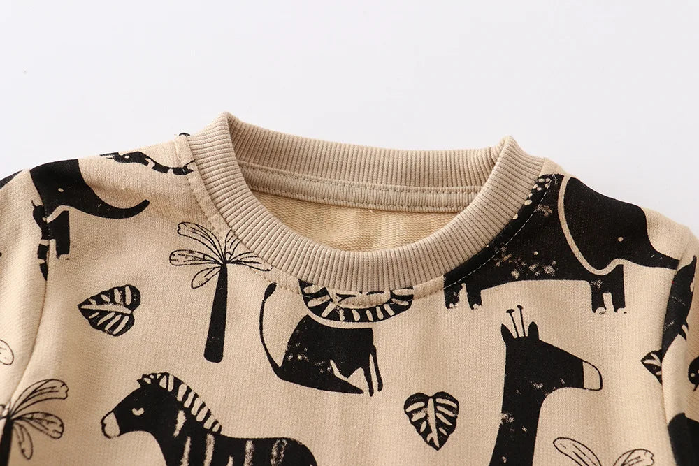 Long Sleeve animal print Sweatshirt