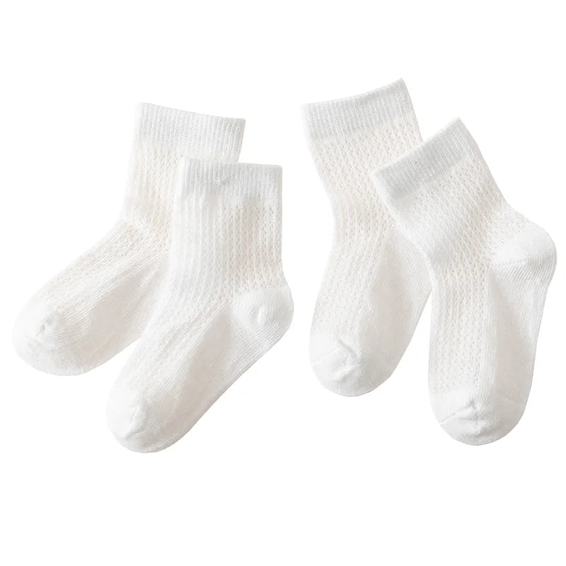 New White Baby Socks Cotton