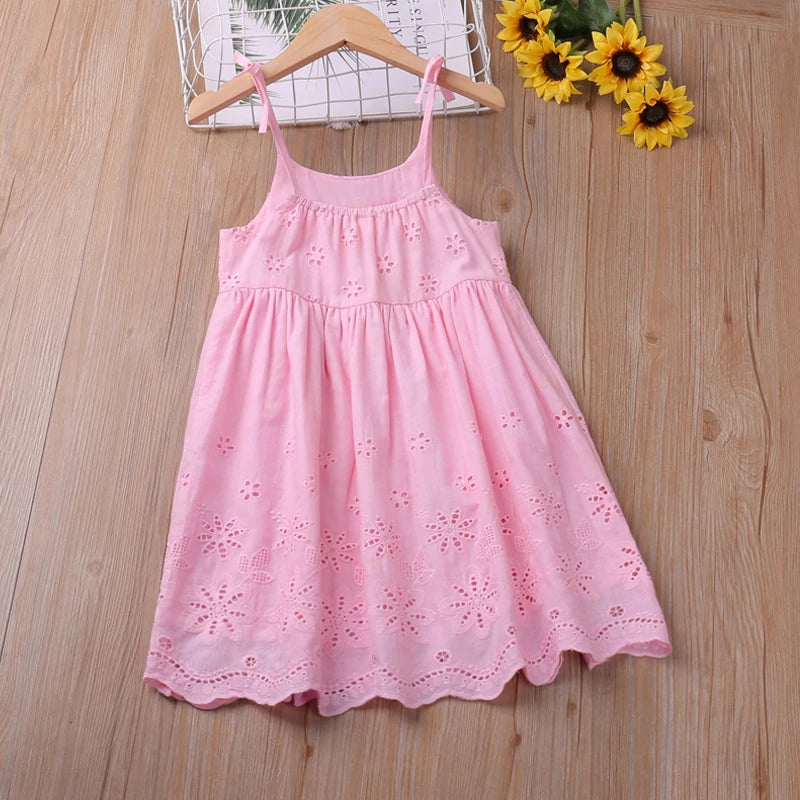 Hollow Flower Sleeveless Dress