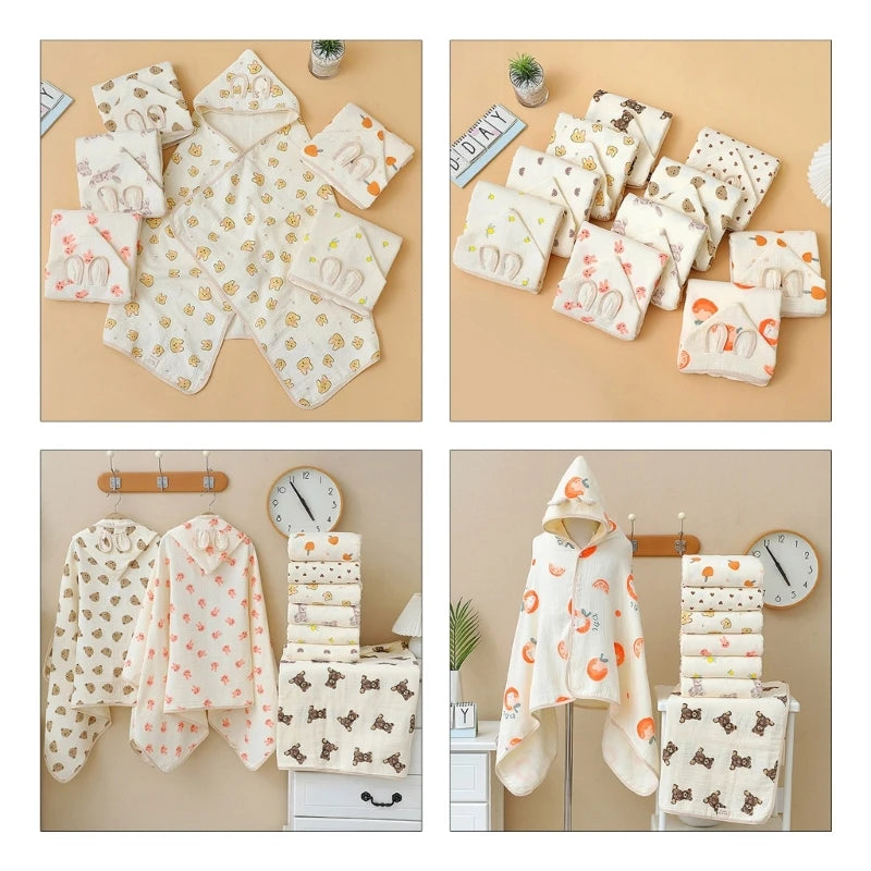 Soft Cotton Hooded Towel Bath