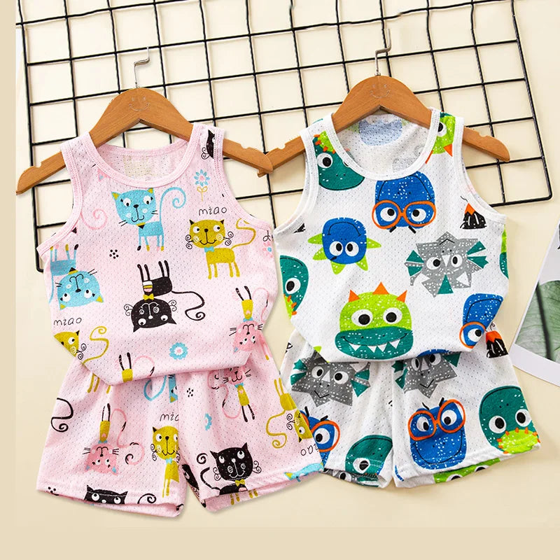 Rainbow Animal Cartoon Pyjamas Sets