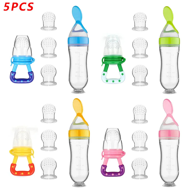 5pk Squeeze Feeding Bottle+pacifier