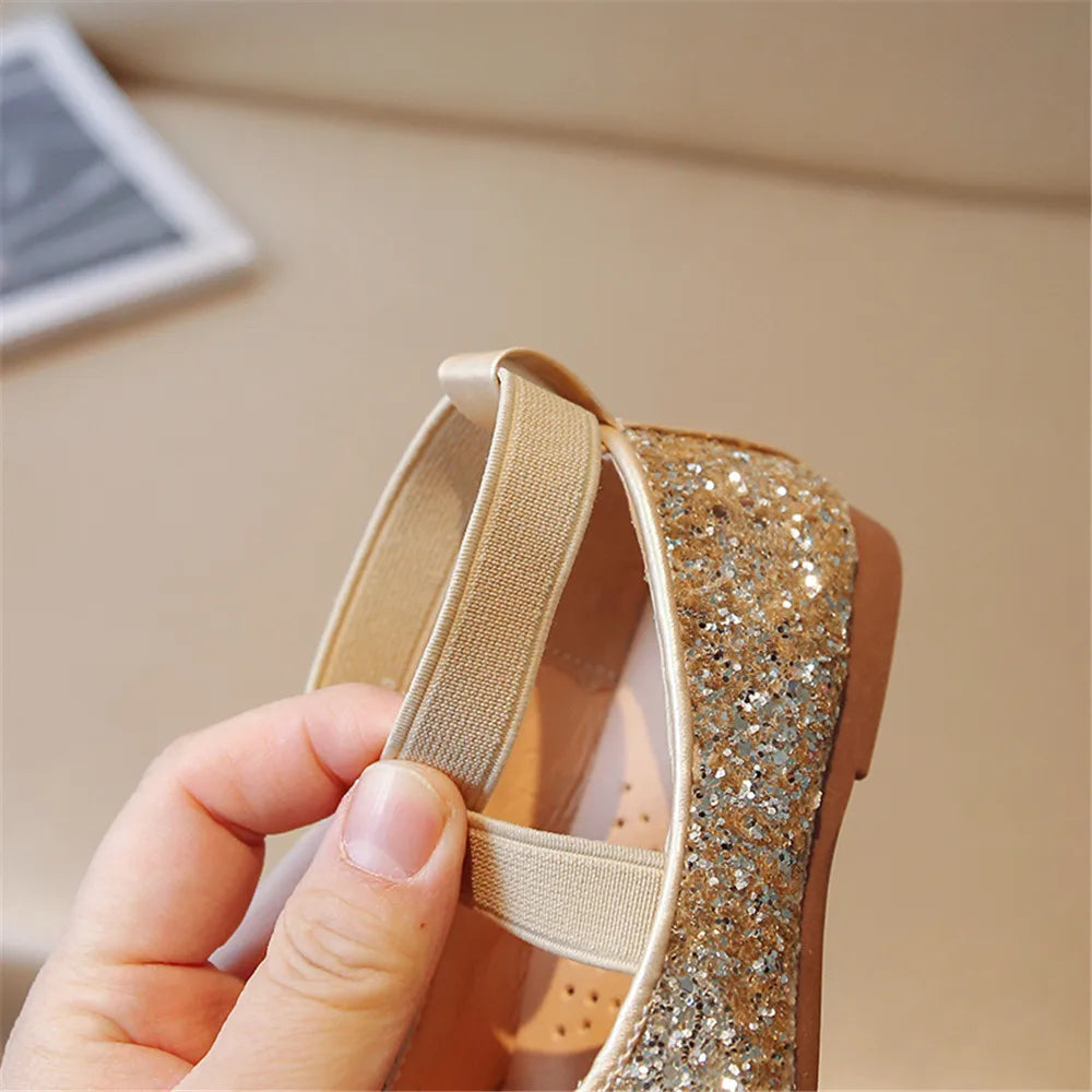 Dance glitter Bean Shoes with straps