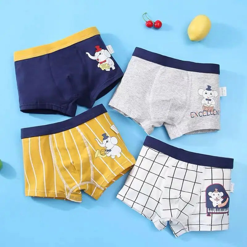 2Pc Boys Cotton Boxer Shorts