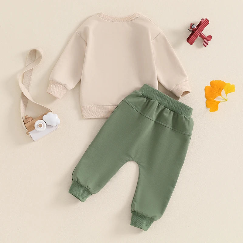 Boy Outfit Long Sleeve Tractor set