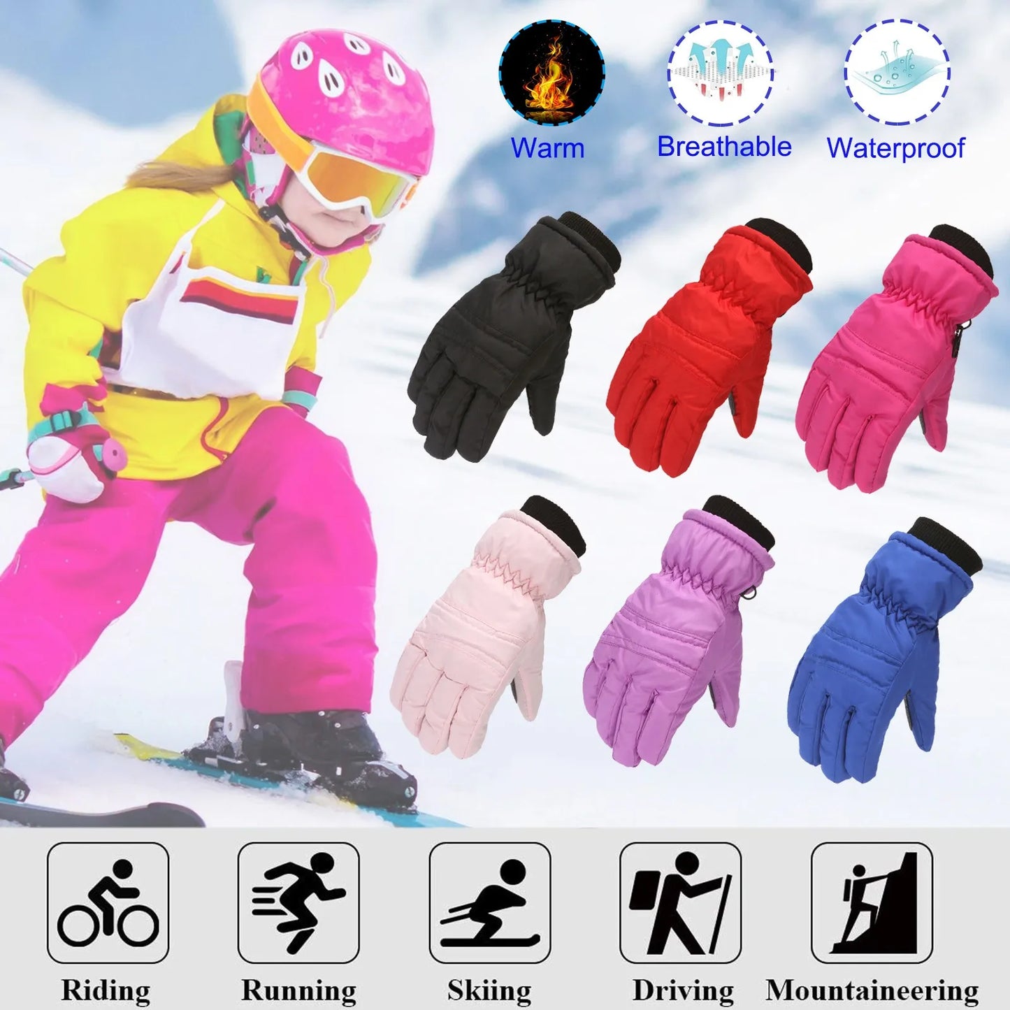 Winter Children Ski Gloves