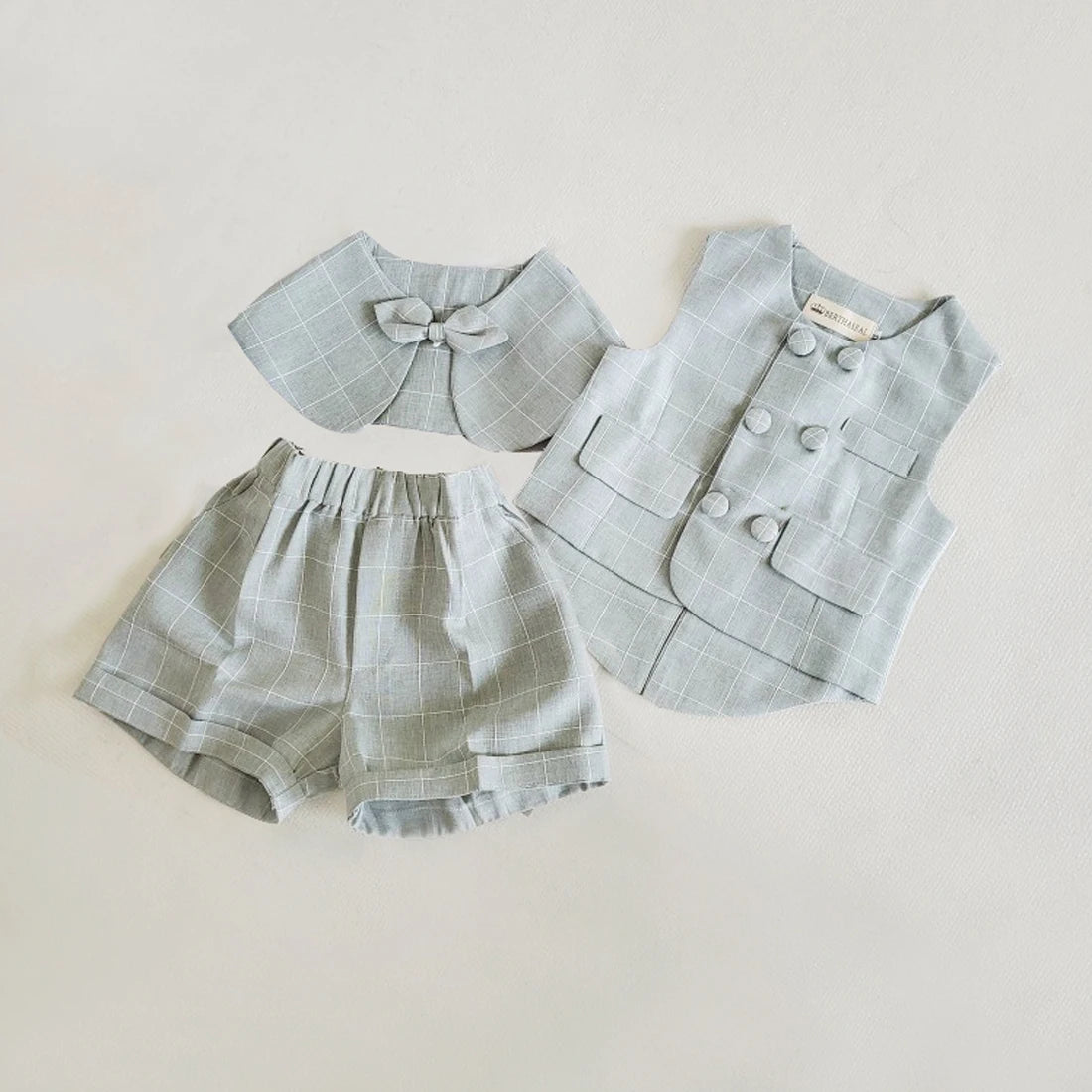 Linen Vest Boys Set Toddler  Suits