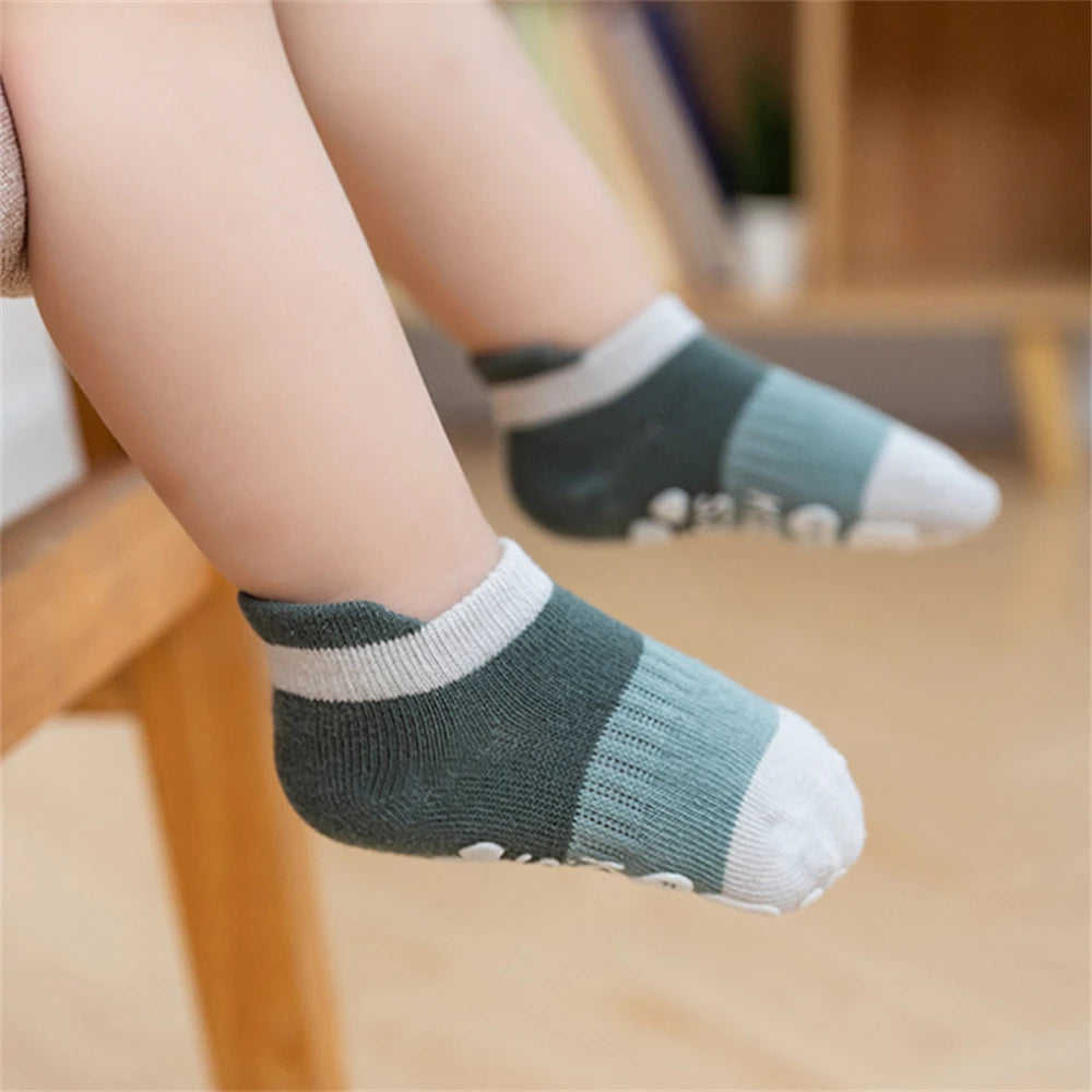 5Pairs Baby Socks Non Slip Low Top